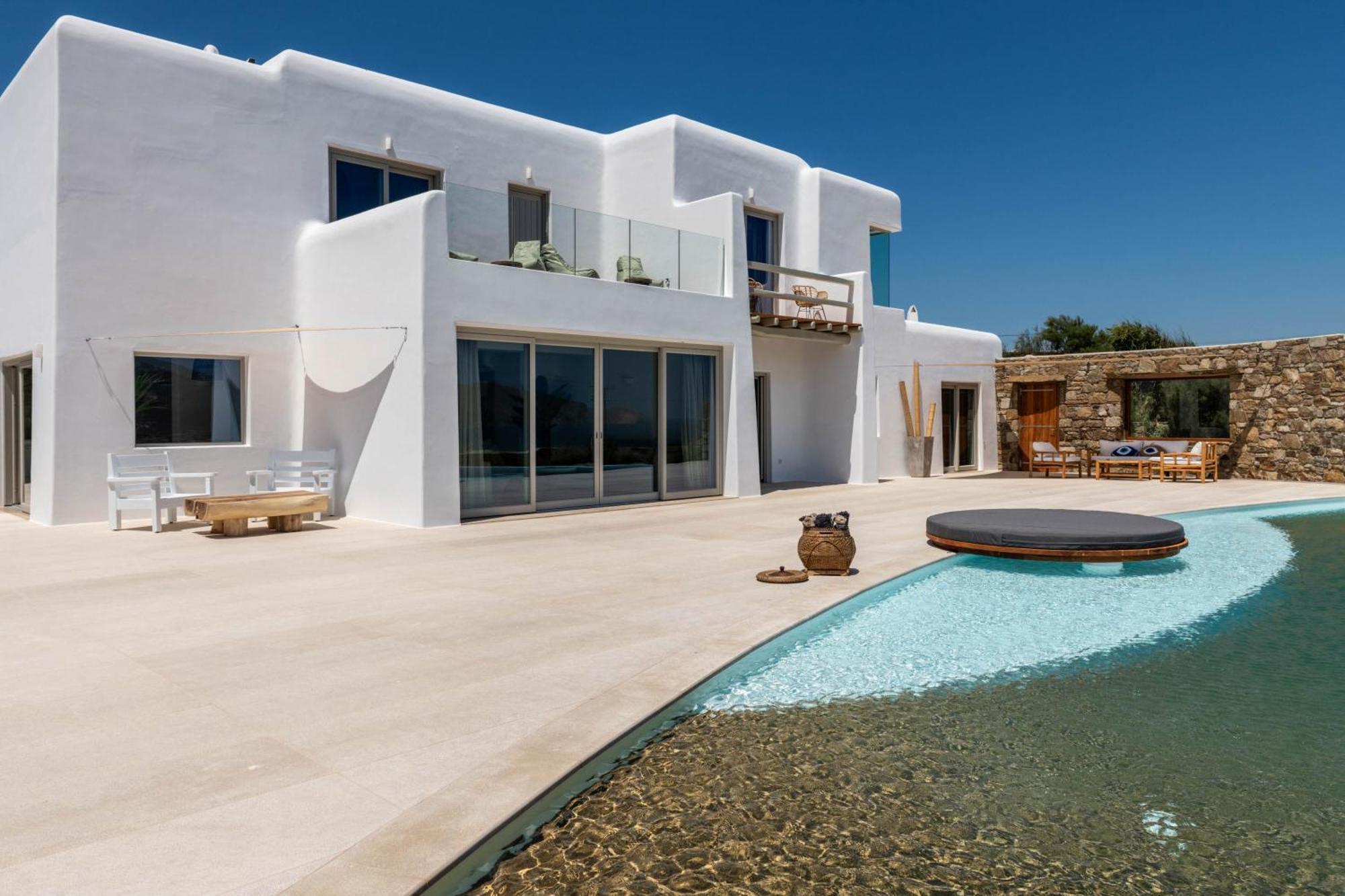 Mykonos Ag Villas In Ftelia Beach Exterior foto